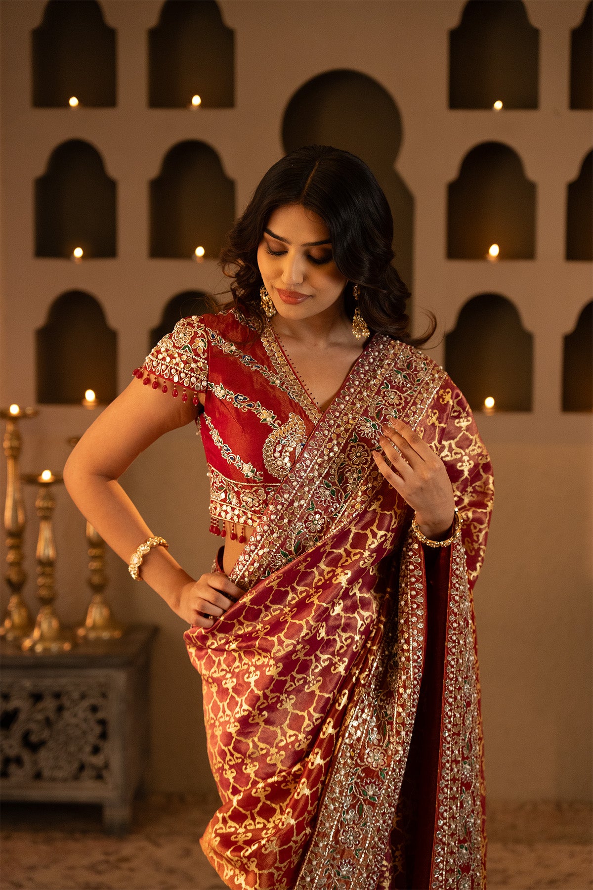 Real Zari Gota Patti With Gold Foil Printing