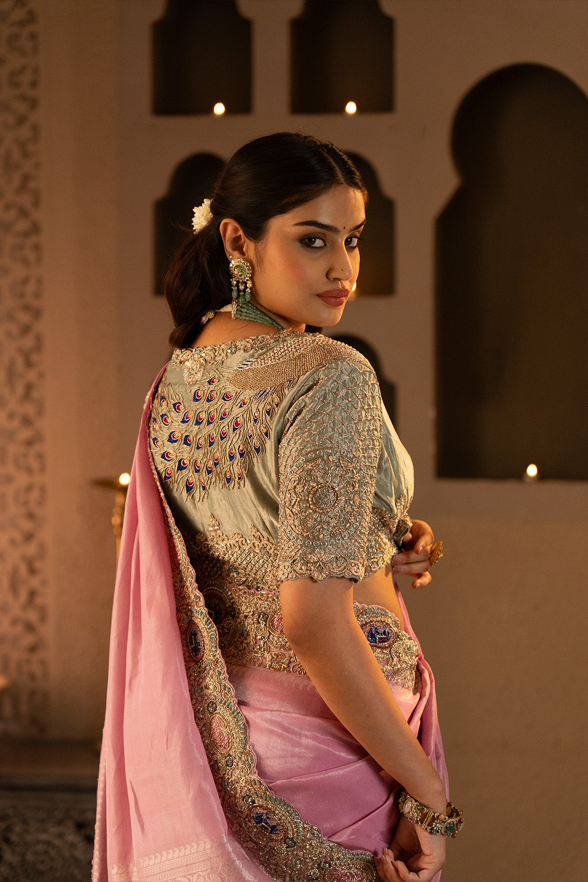 Semi Precious Stones And Real Zari