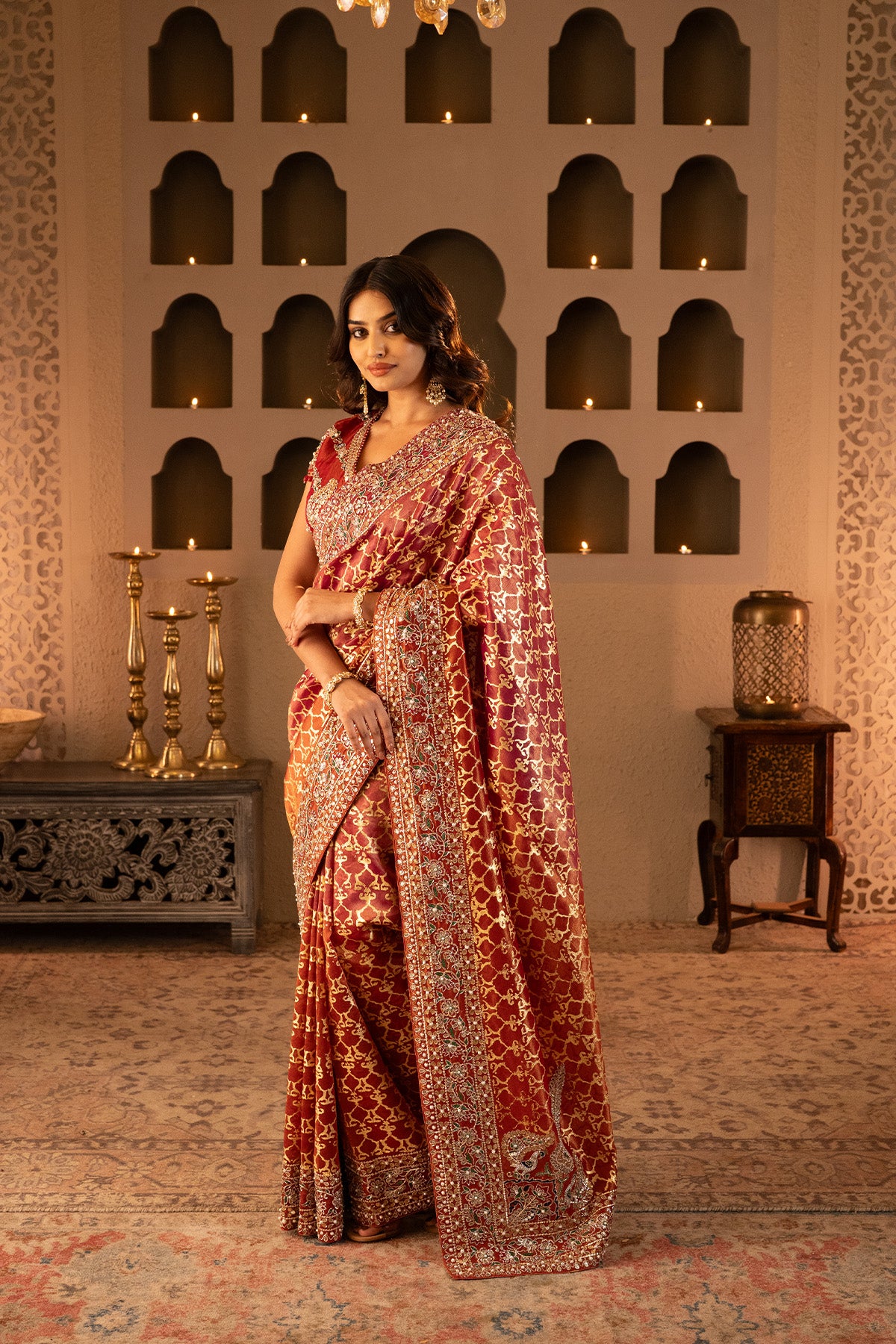 Real Zari Gota Patti With Gold Foil Printing