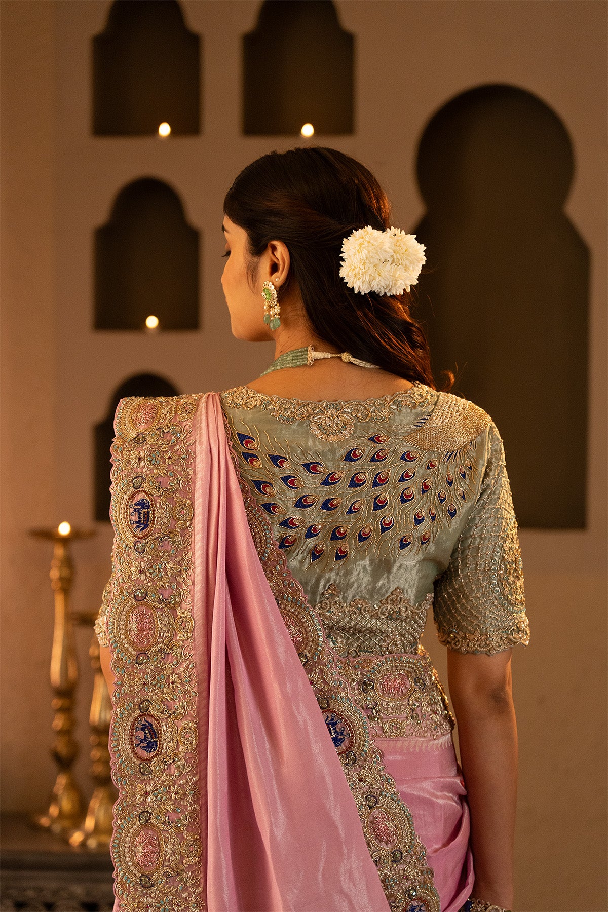 Semi Precious Stones And Real Zari