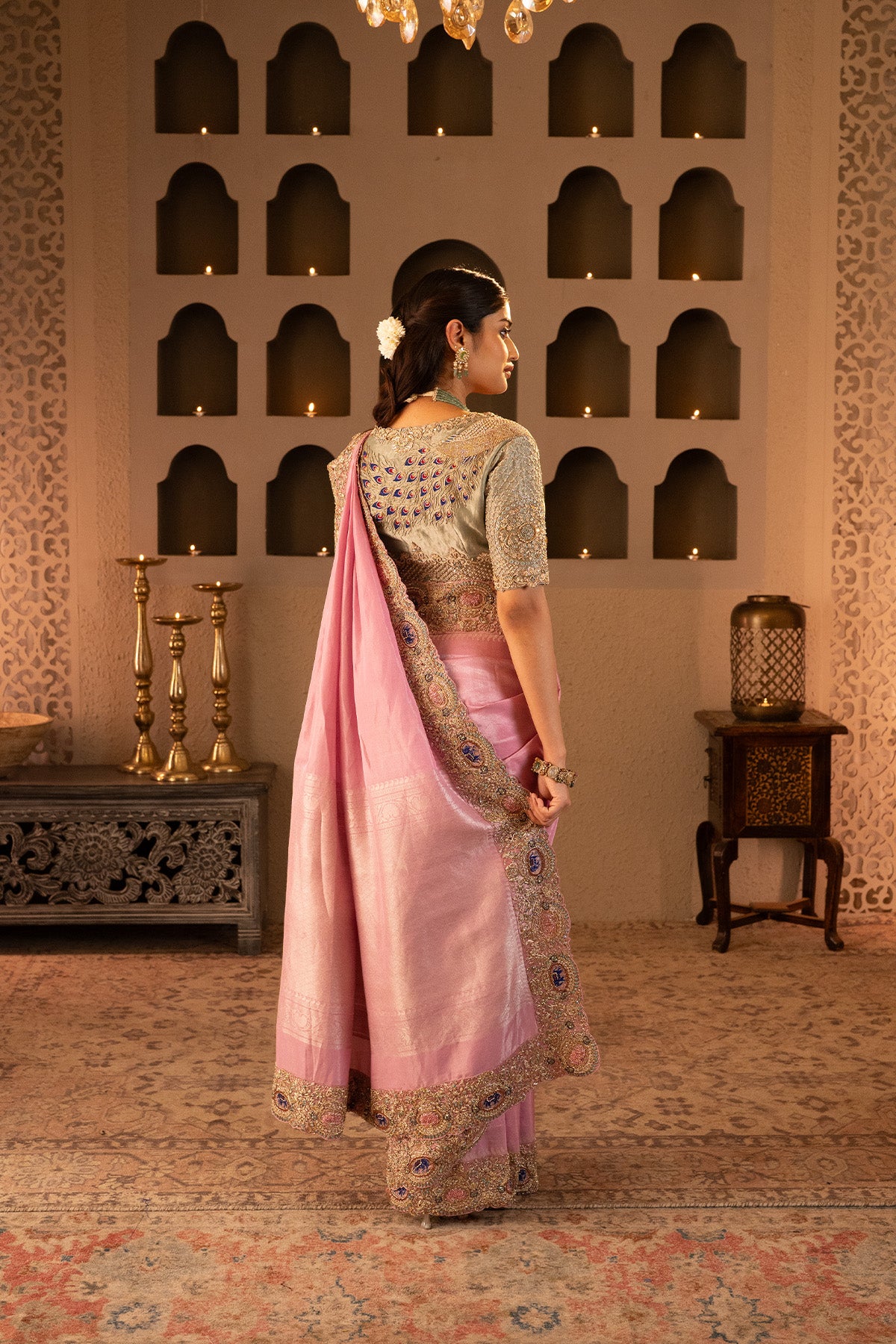 Semi Precious Stones And Real Zari